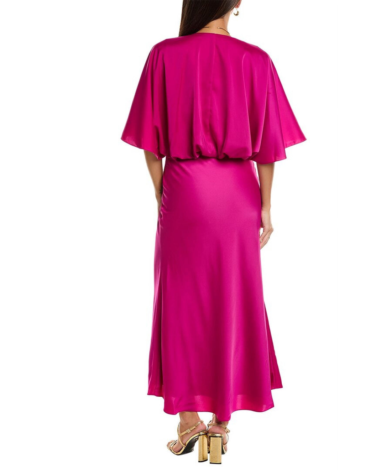thumbnail image 2 of AIIFOS womens Isabelle Silk Maxi Dress, xs, 2 of 4