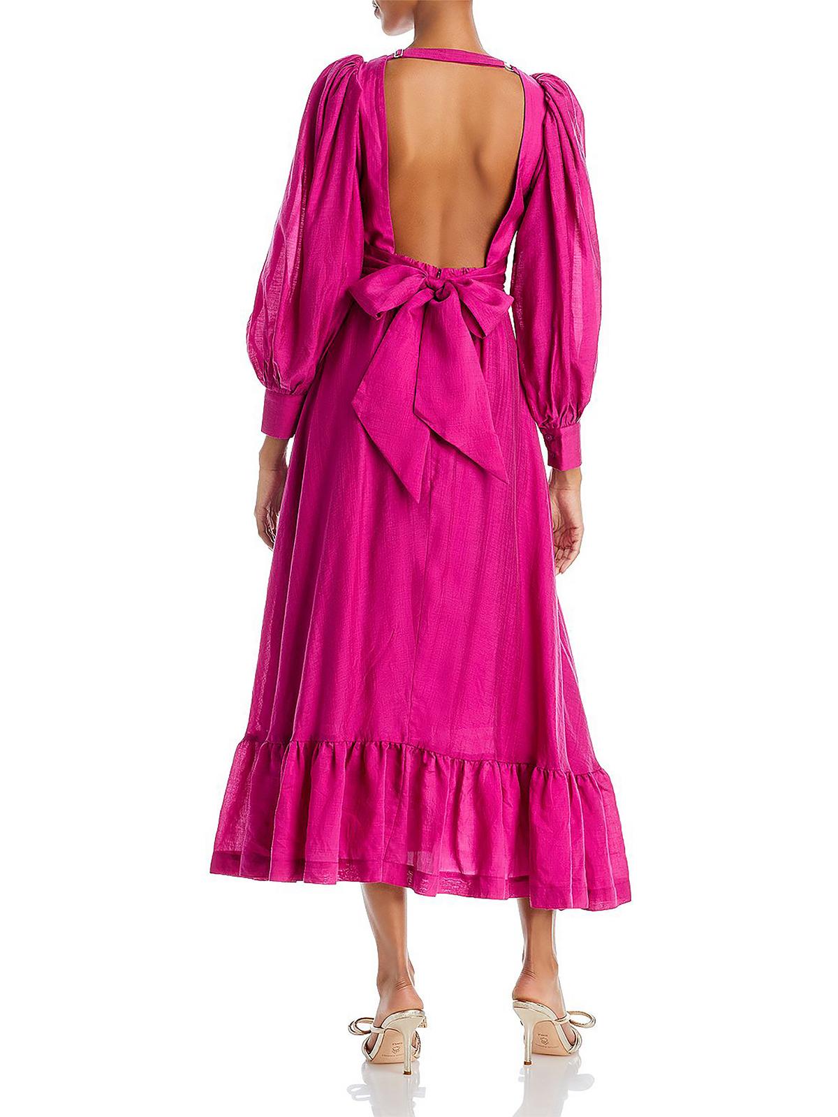 thumbnail image 2 of Sabina Musayev Women's Pink Frida Open Back Midi Dress B4HP (Regular,S), 2 of 2